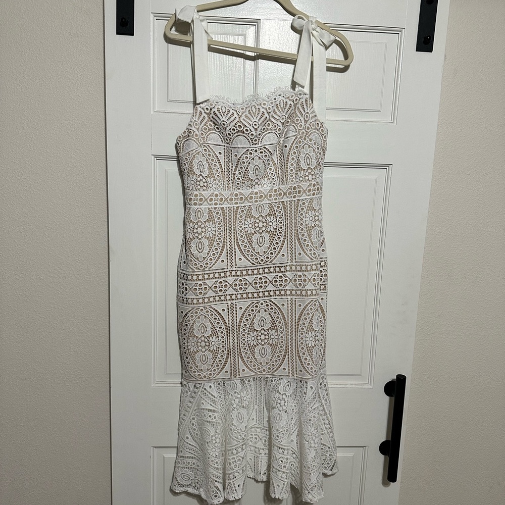 Bridal Shower White Lace Dress